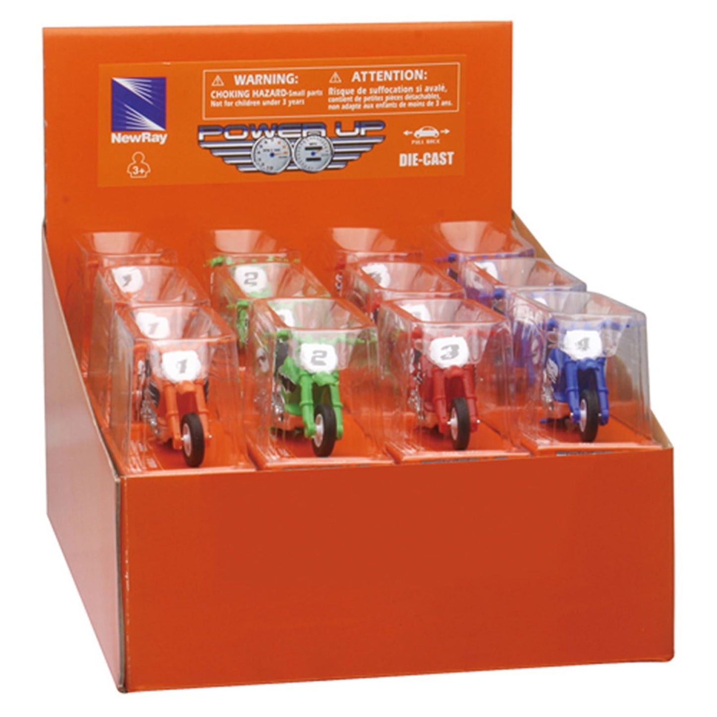 New-Ray Toys Mini Dirt Bike (Pull Back) - 24 Pcs 00417E_574434