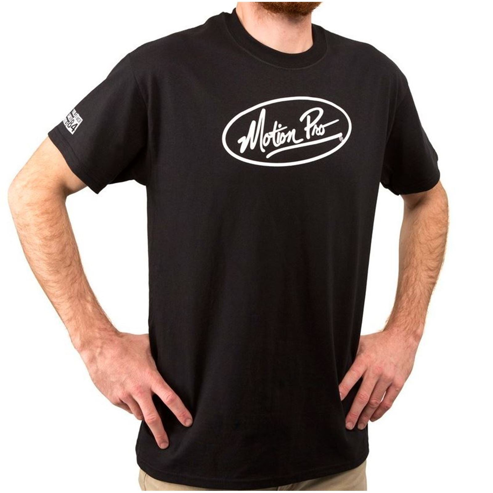 Motion Pro MP Crew Tee, Black, Large 20-0331_774615
