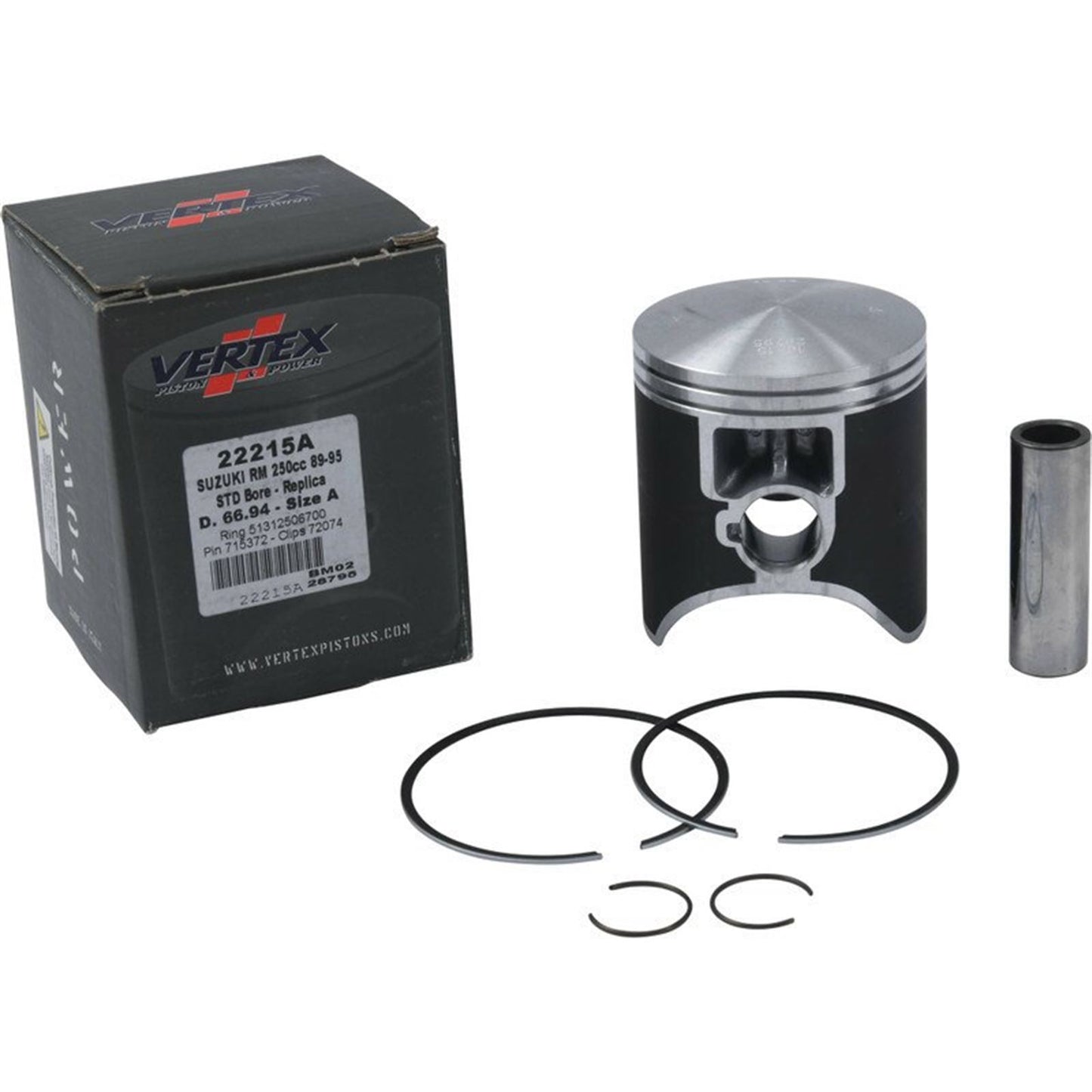Vertex Cast Replica Piston Kit for Suzuki RM250 89-95 22215A_1525184