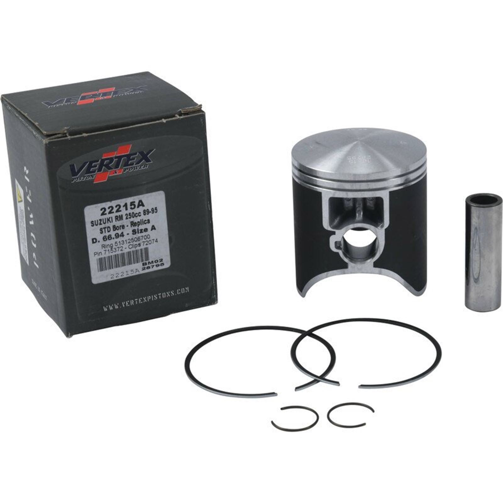 Vertex Cast Replica Piston Kit for Suzuki RM250 89-95 22215A_1525184