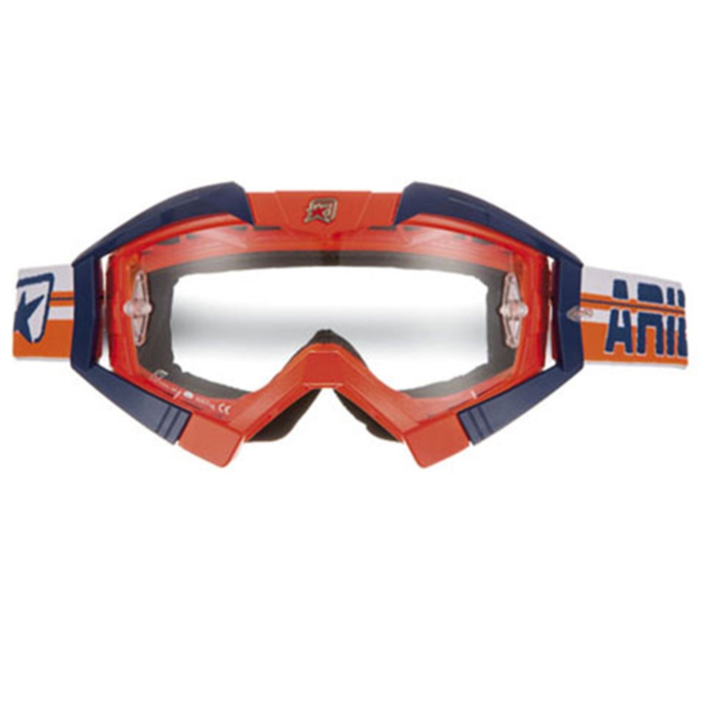 Ariete Mx Goggles Riding Crows Top Orange Fluo, Blue Outriggers [MPN: 13950-TOFA]_580507