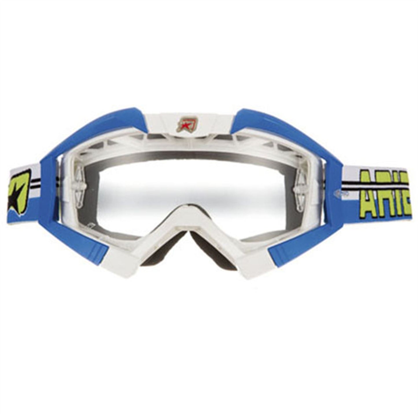 Ariete Mx Goggles Riding Crows Top White, Blue Outriggers [MPN: 13950-TBAL]_580509