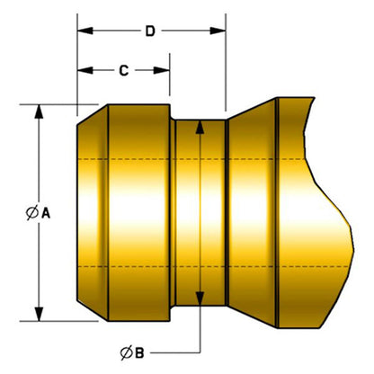 KPMI Seal - Red made of made of Viton, 6mm Stem X 0.385  Guide - 16/Pack [MPN: 71017-16]_582833