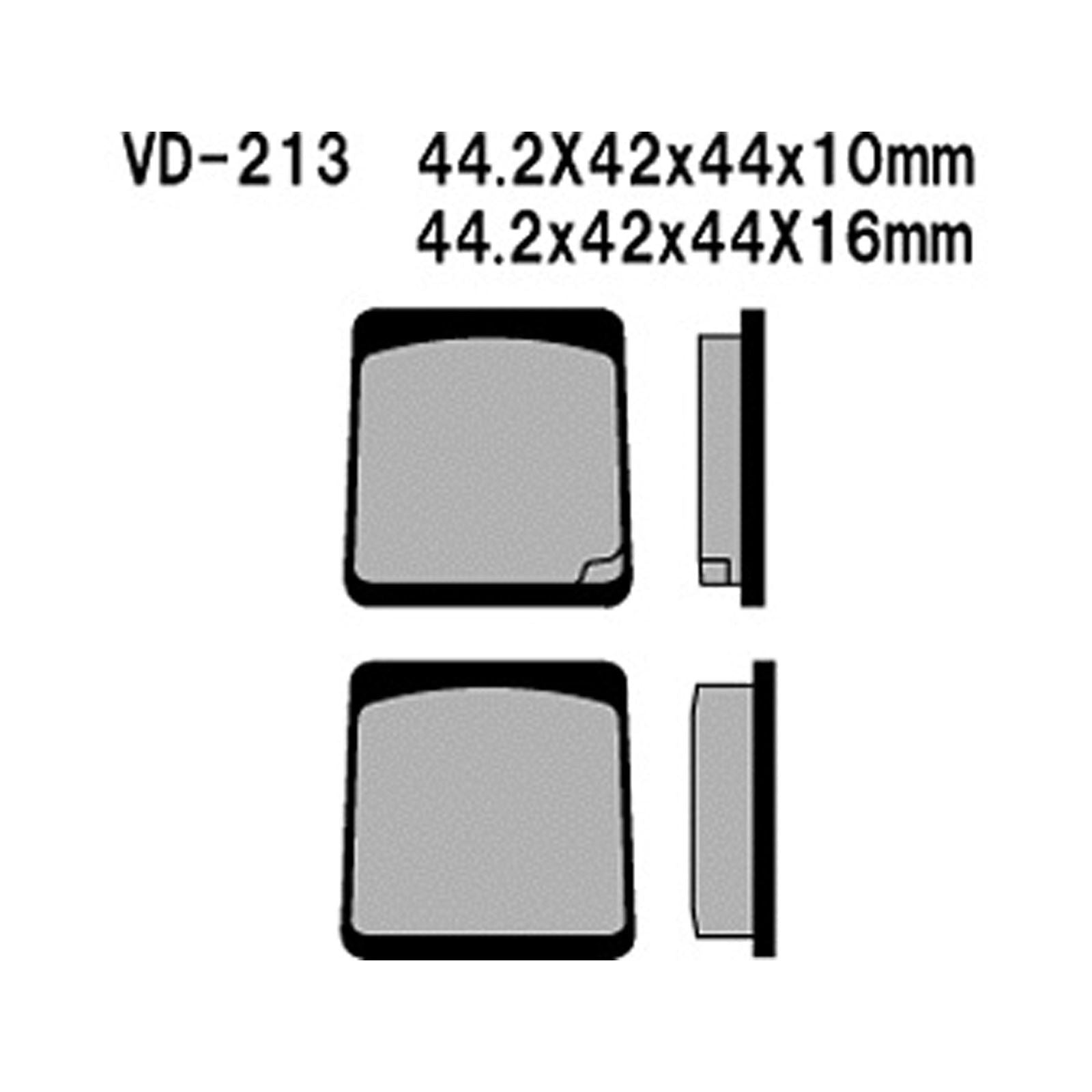 Vesrah Semi-Metallic Brake Pads - VD-213 [MPN: VD-213]_1084383