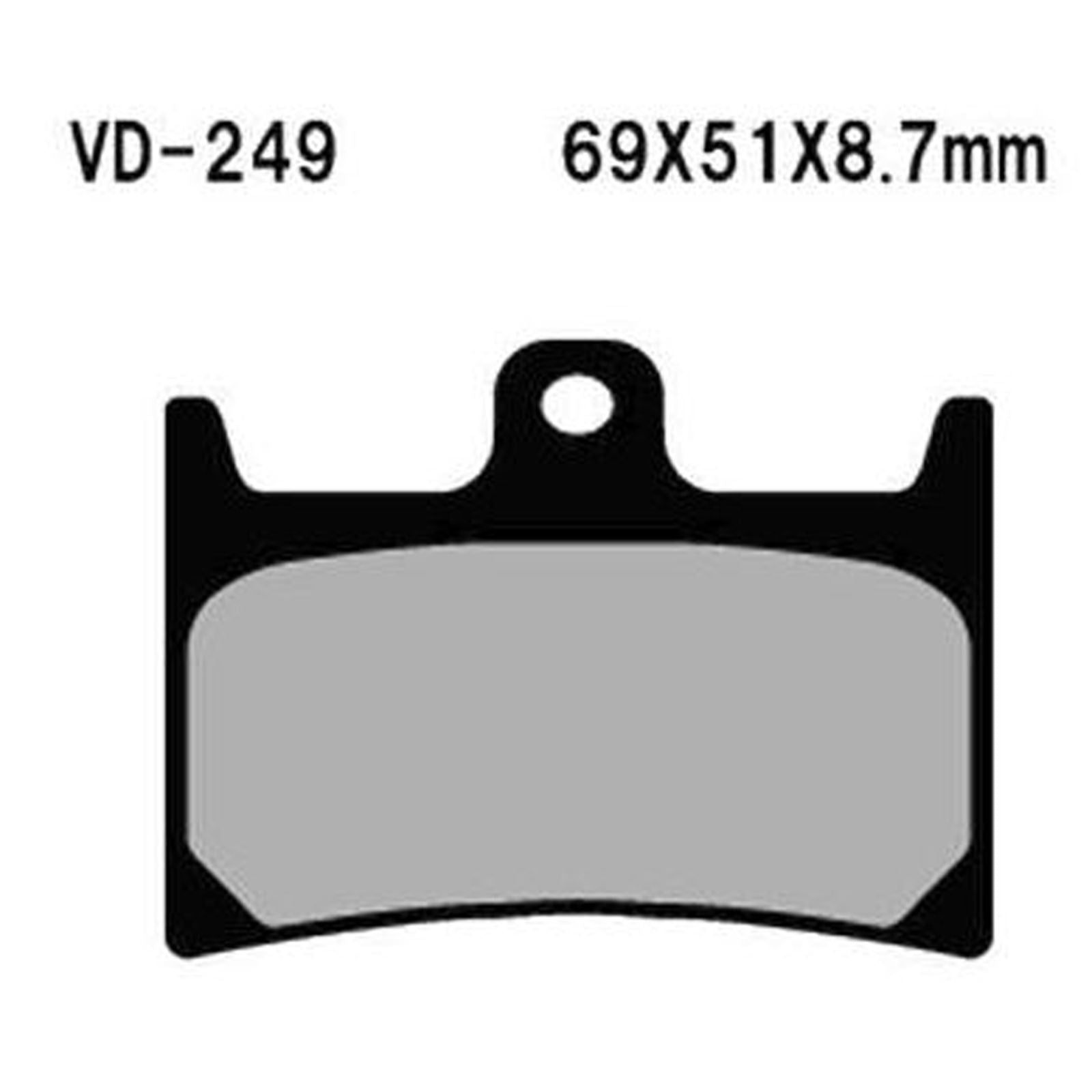 Vesrah Semi-Metallic Brake Pads - VD-249 [MPN: VD-249]_584008