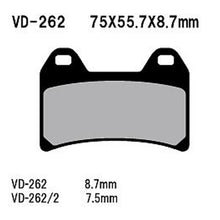 Vesrah Semi-Metallic Brake Pads - VD-262/2 [MPN: VD-262/2]_584038