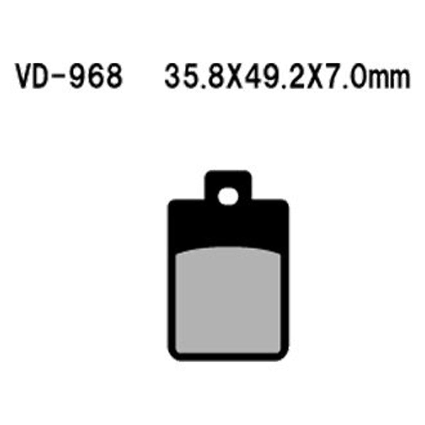 Vesrah Semi-Metallic Brake Pads - VD-968 [MPN: VD-968]_584158