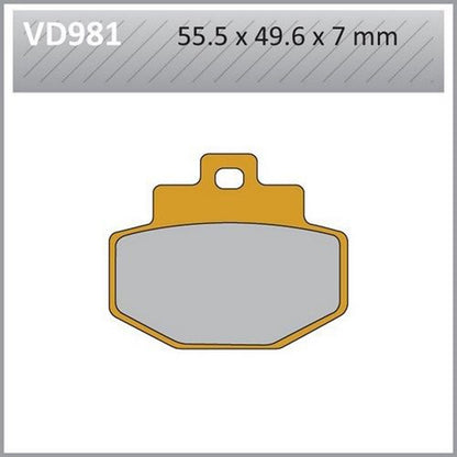 Vesrah Semi-Metallic Brake Pads - VD-981 [MPN: VD-981]_584162