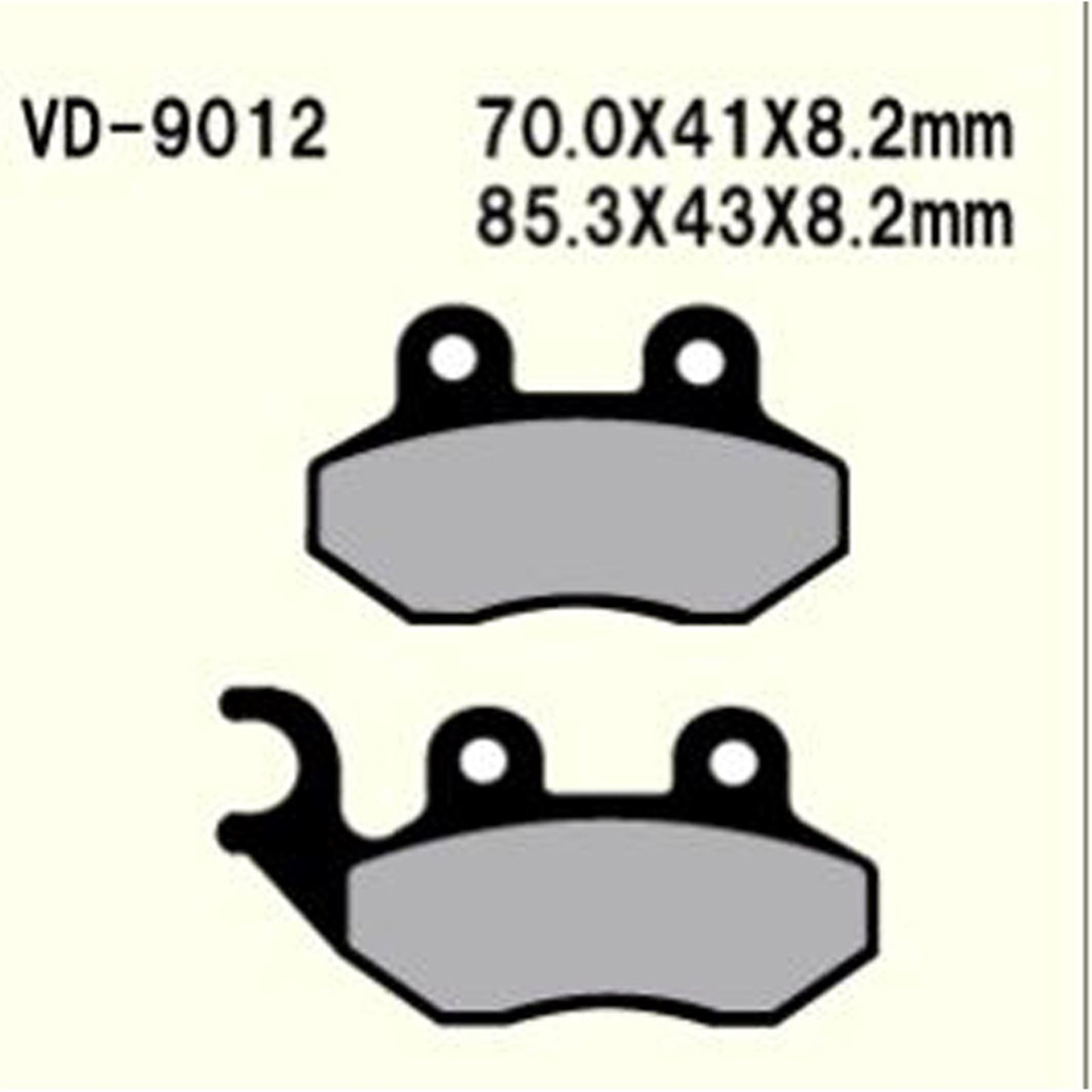 Vesrah Semi-Metallic Brake Pads - VD-9012 [MPN: VD-9012]_584177