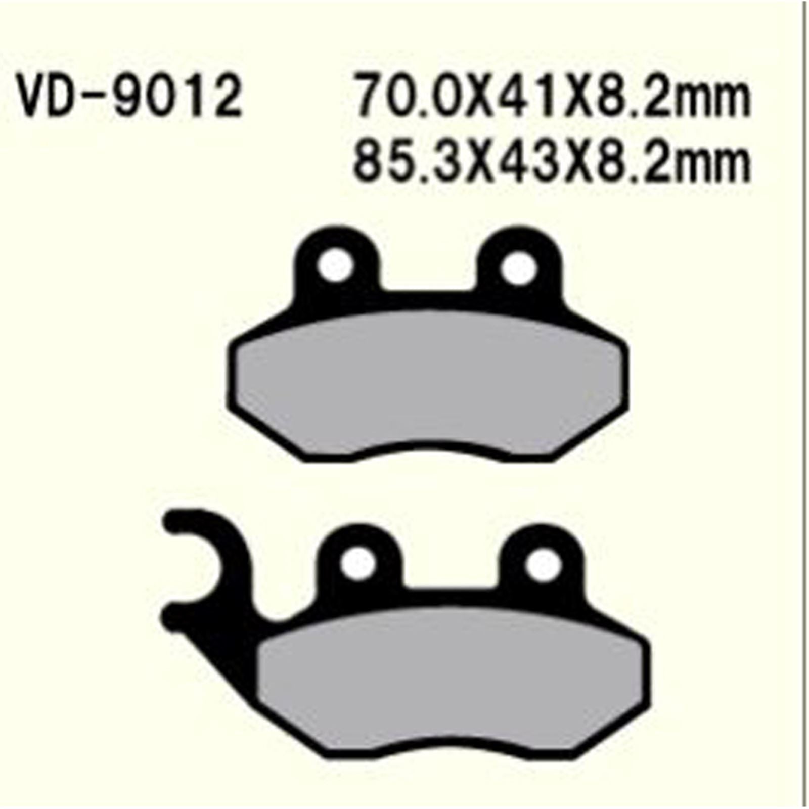Vesrah Semi-Metallic Brake Pads - VD-9012 [MPN: VD-9012]_584177
