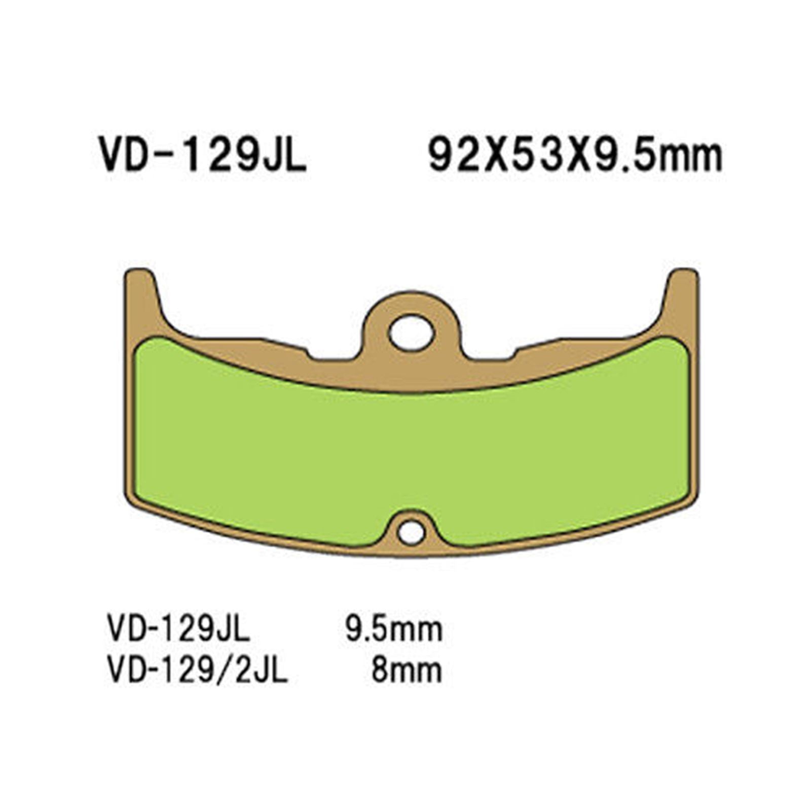 Vesrah SIntered Metal Brake Pads - VD-129/2JL [MPN: VD-129/2JL]_584220