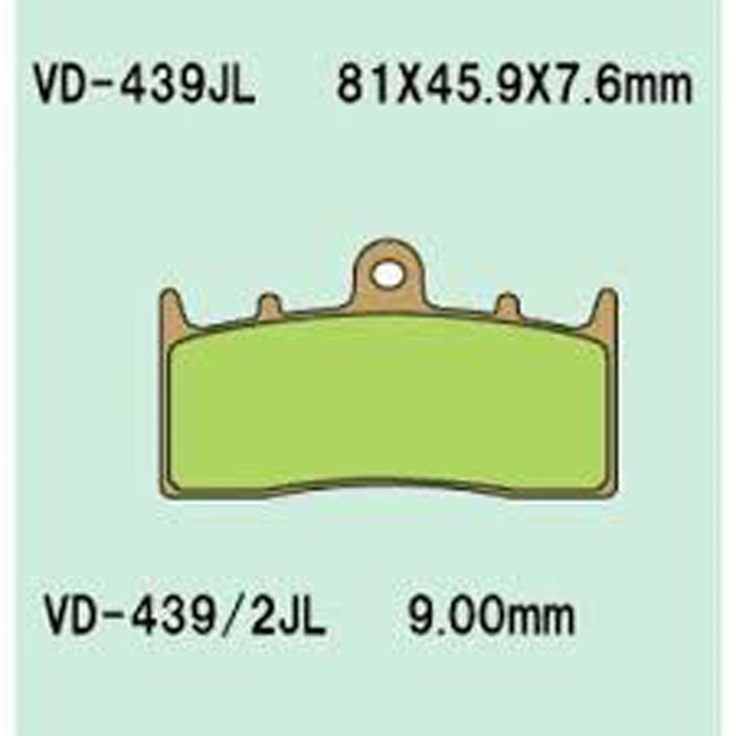 Vesrah SIntered Metal Brake Pads - VD-439JL [MPN: VD-439JL]_584295