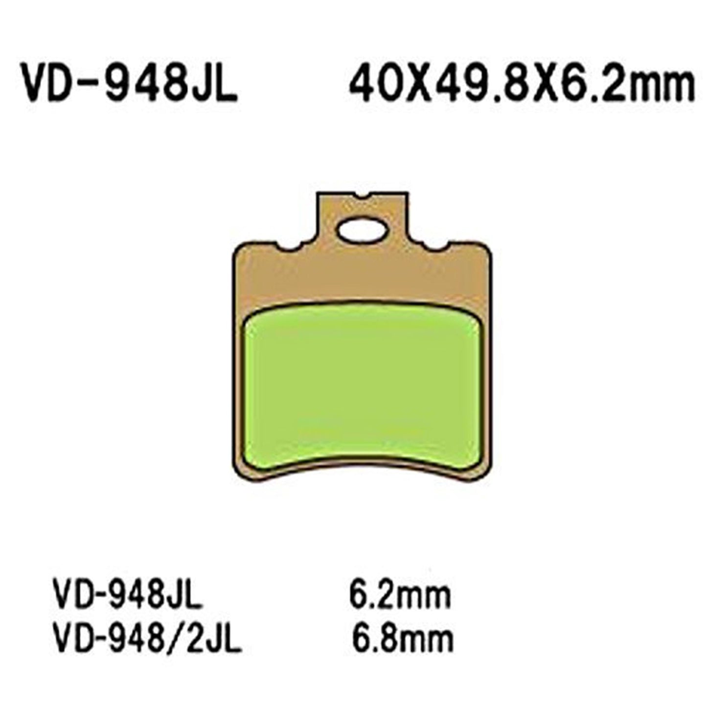 Vesrah Brake Pads VD-948JL [MPN: VD-948JL]_584881