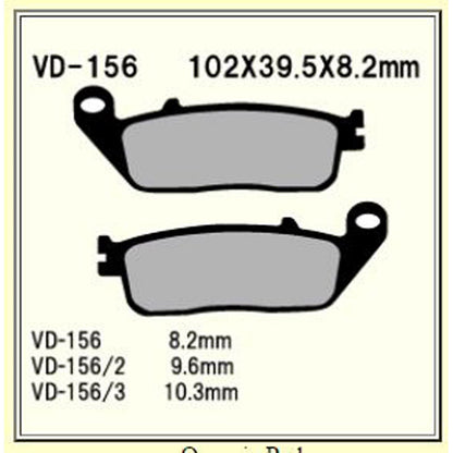Vesrah Brake Pads (VD-156RJL) [MPN: VD-156RJL]_585590