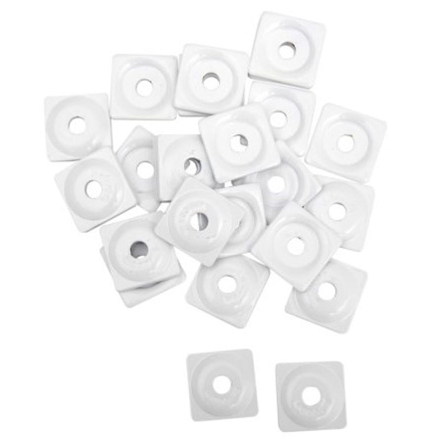 Woodys Square Aluminum Plate 5/16" White Bag Of 144 ASW2-3815-C_774571