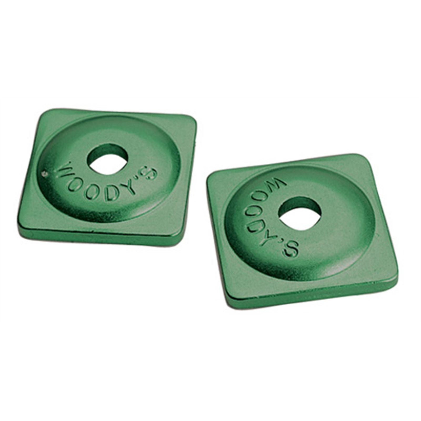 Woodys Square Aluminum Plate 7mm Green Bag Of 96 ASW-3730-B_587235