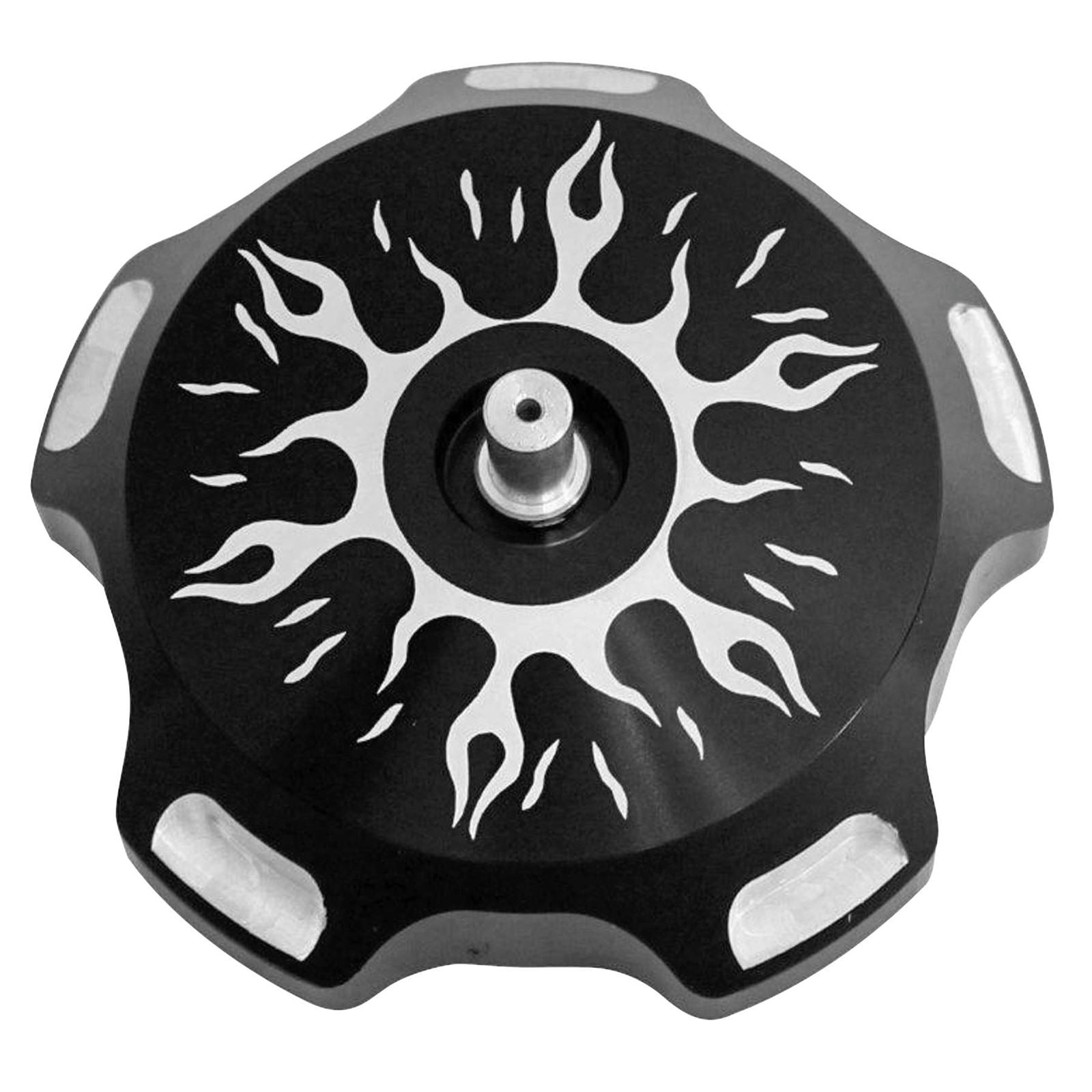 Modquad Billet Gas Cap Black Flames GC1-FBLK_193857