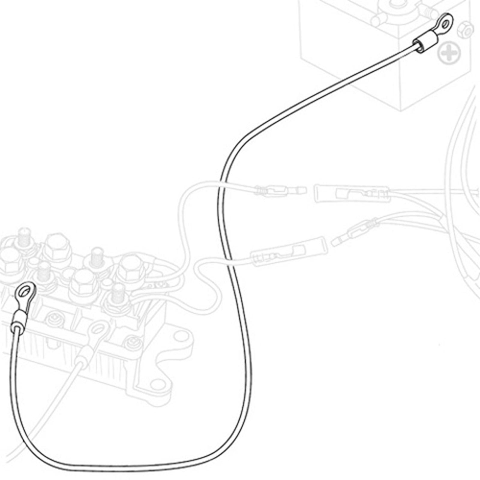 Warn Cable 6 Gauge - Red - 36" [MPN: 69649]_590703