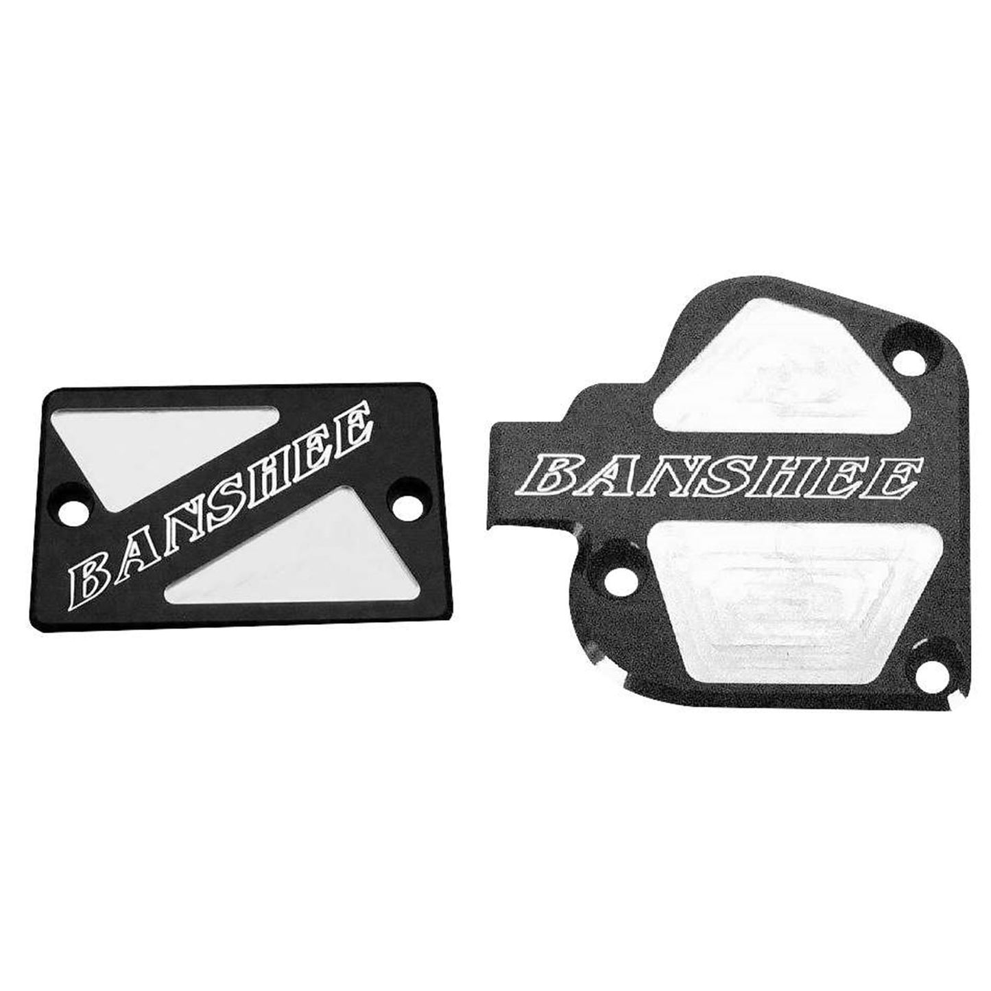 Modquad Throttle & Brake Cover Set Black Logo Banshee TSET1-BBLK_193902