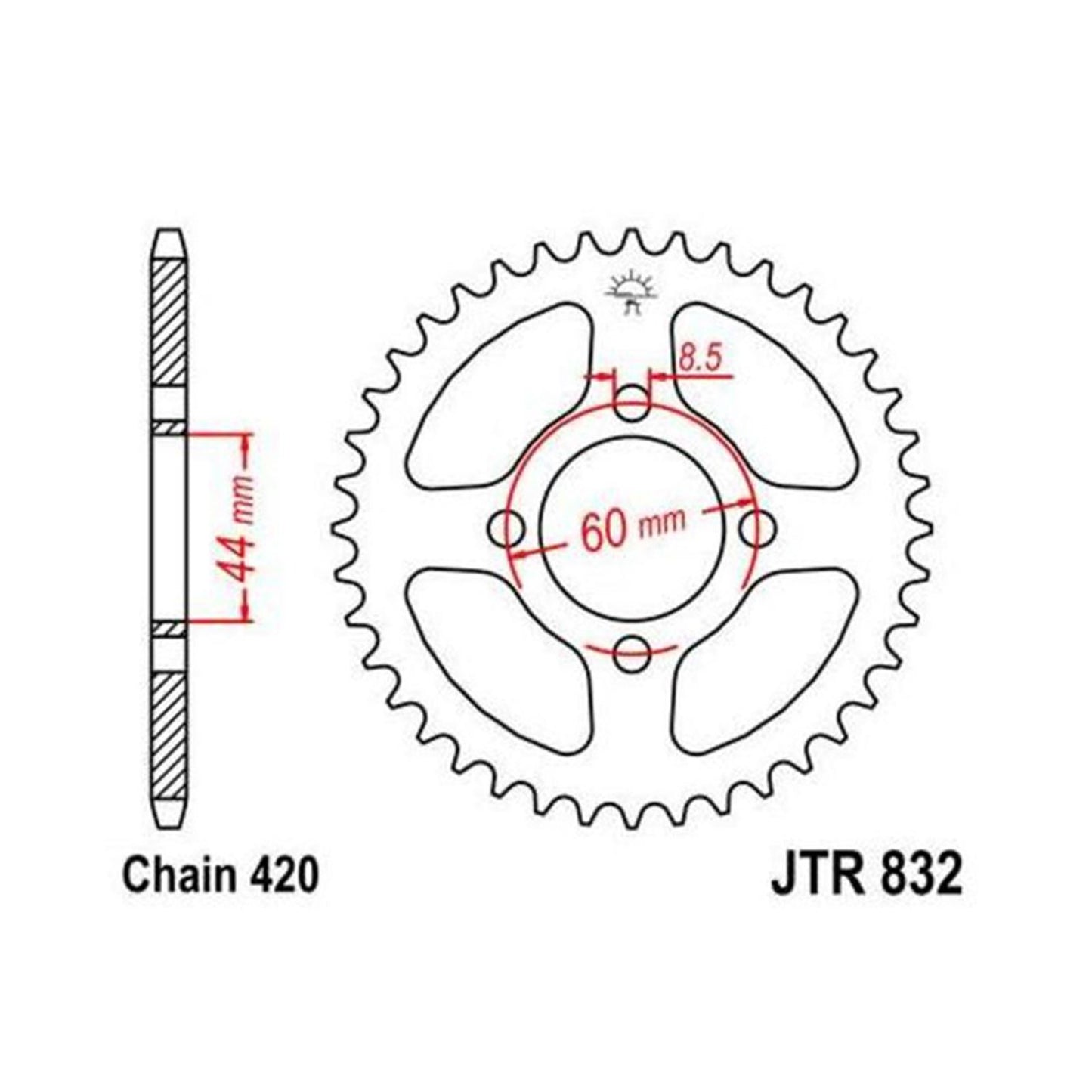 JT Sprockets Sprocket 42-Tooth JTR832.42_1000996