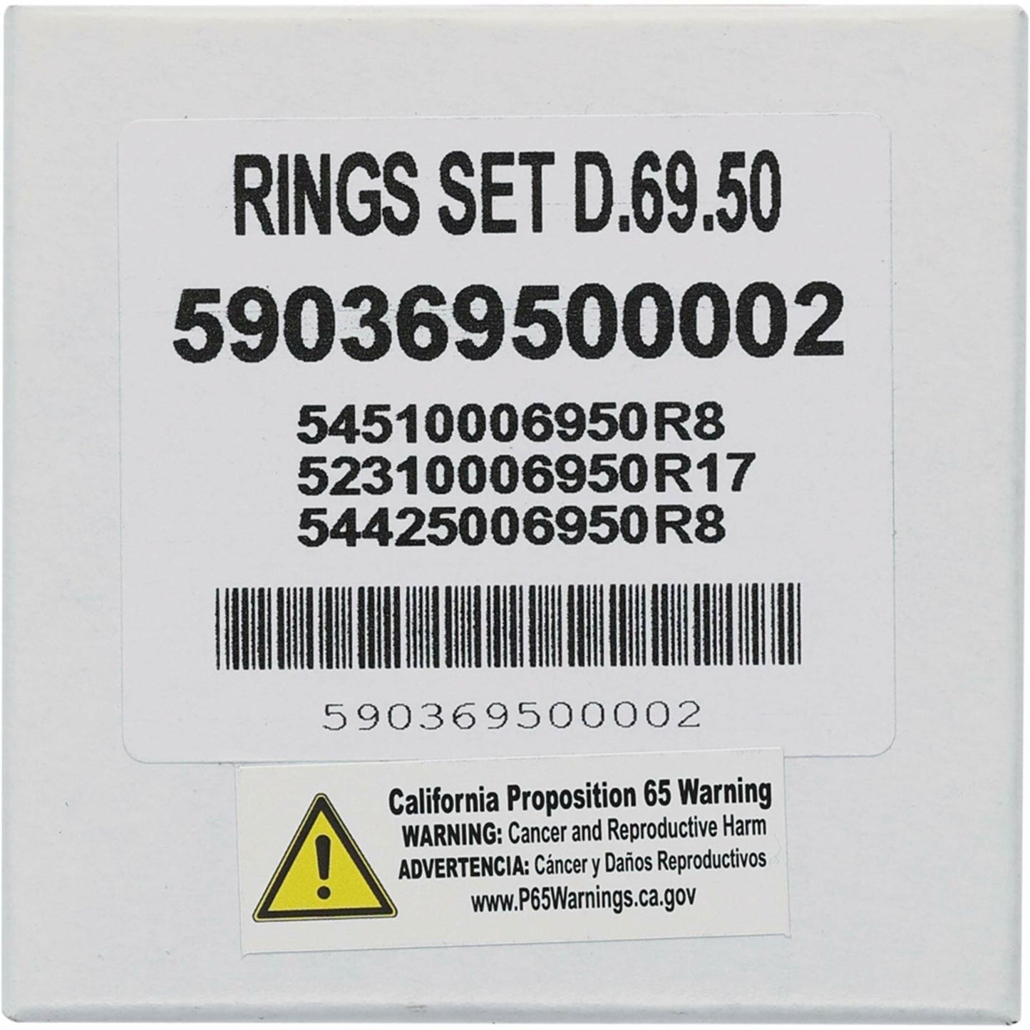 Vertex Piston Rings 69.46mm for Honda 590369500002_1088873