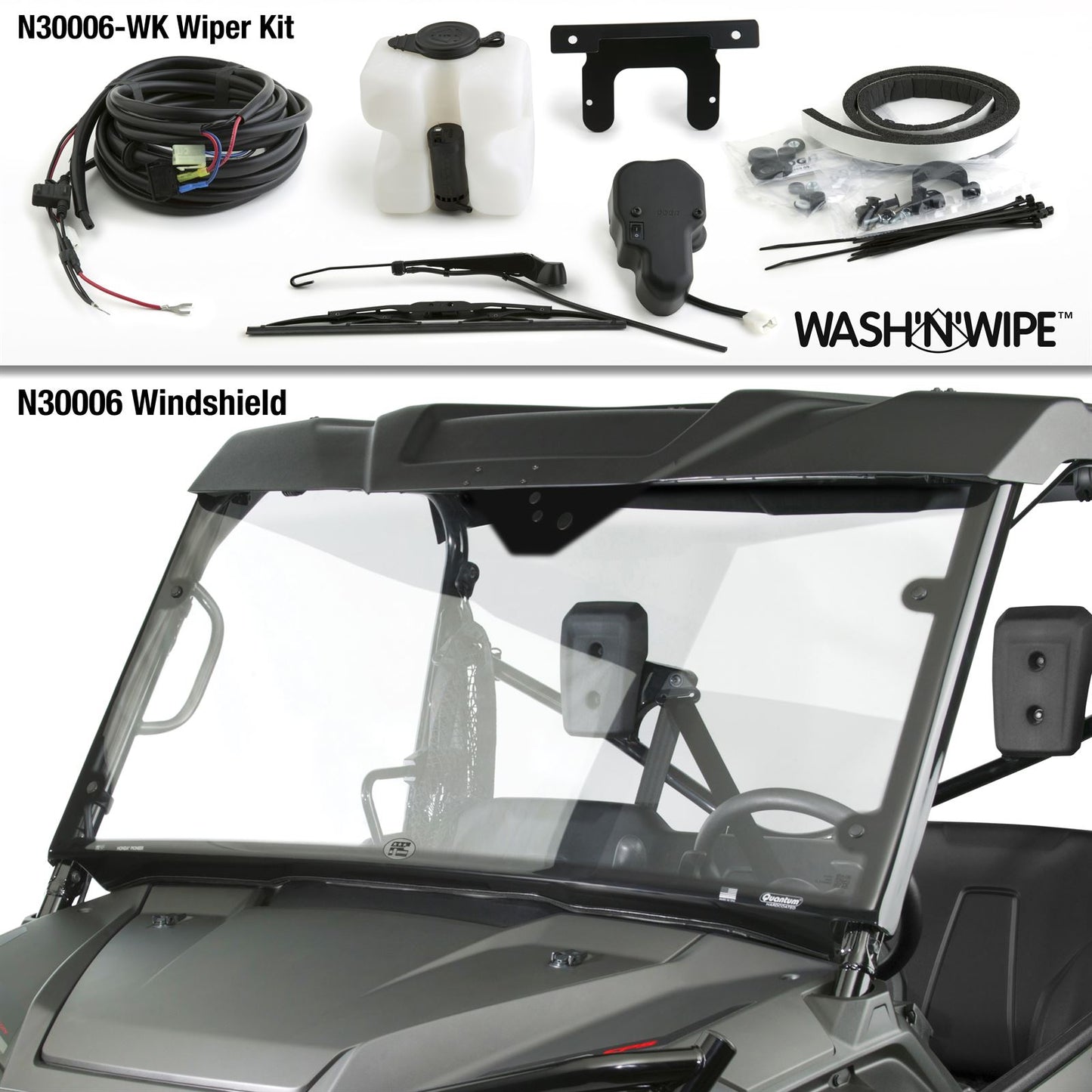 National Cycle Wiper Ready Full Windshields and Wiper Kits N30006-WK_725934