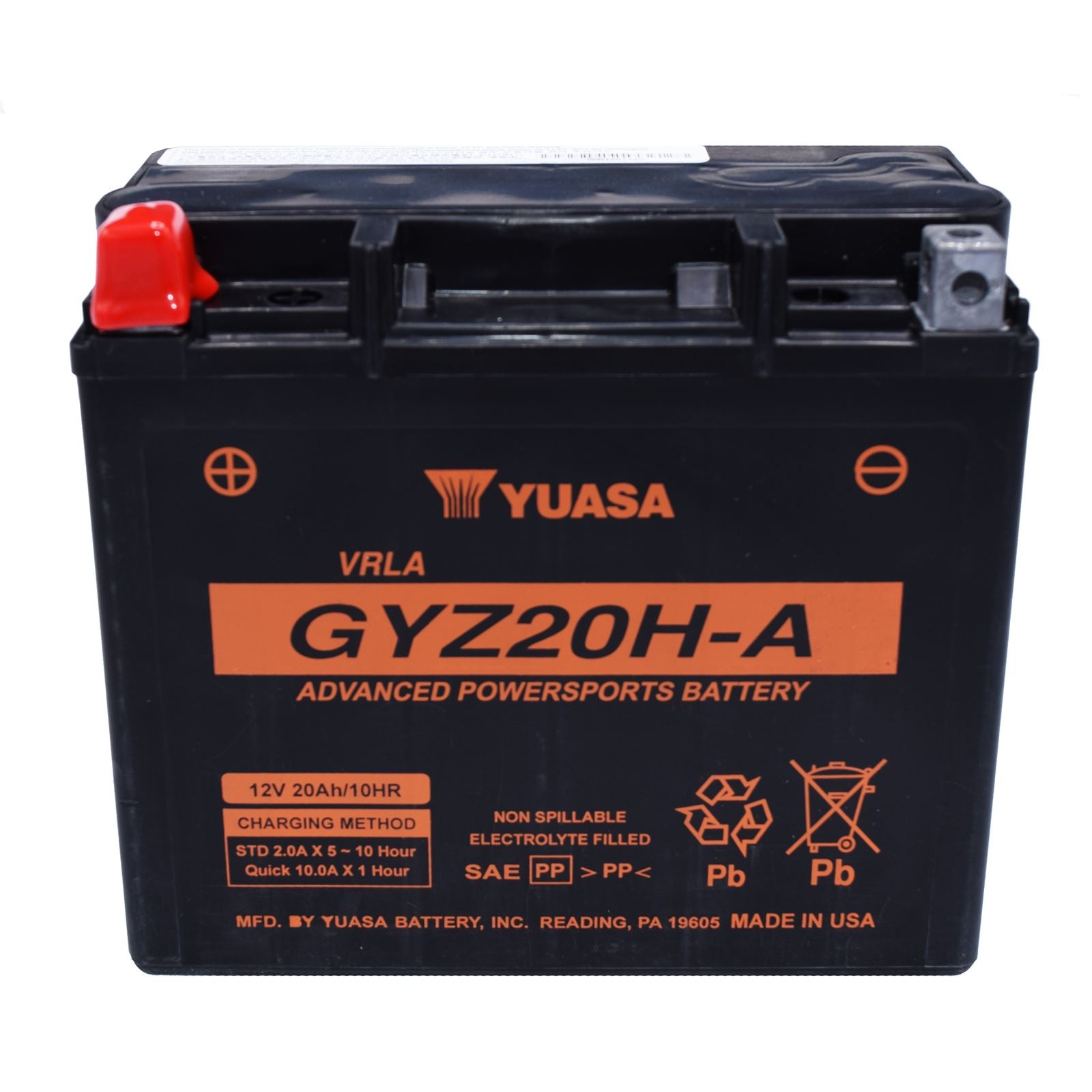 Yuasa AGM Battery - 12V - 20ah - GYZ20H-A - Maintenance-Free YUAM720GHA_607929