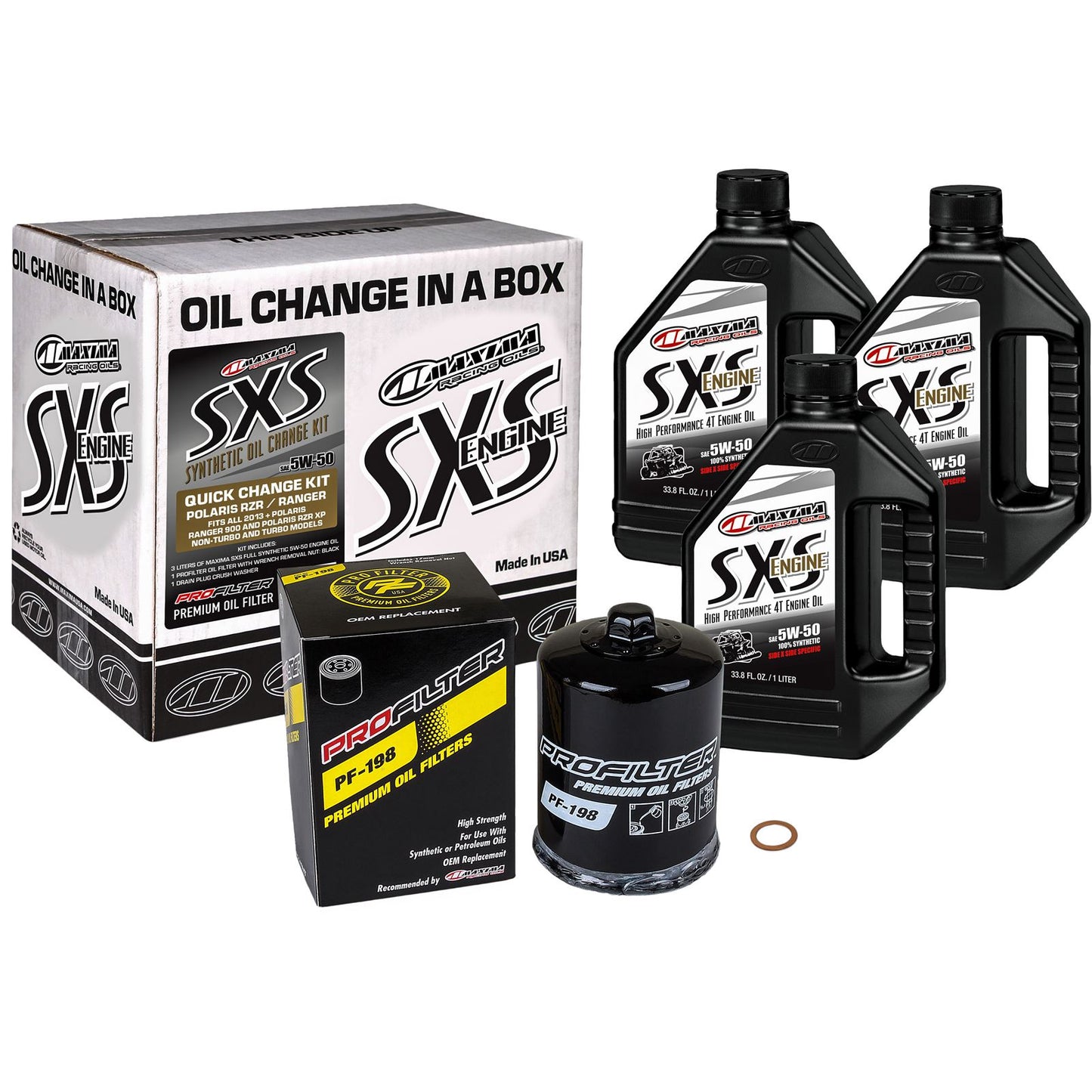 Maxima 10W-50 Full Synthetic Oil Change Kit Can-Am Maverick X3 90-219013-CA_607930