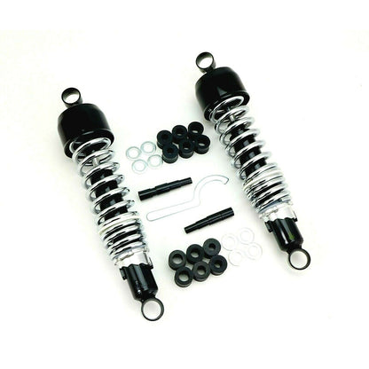 2FastMoto Adjustable Shock Absorbers Black/Chrome 325mm Eye-Eye w/Black Shroud 06-3607BCB_638126