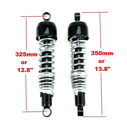 2FastMoto Adjustable Shock Absorbers Black/Chrome 325mm Eye-Eye w/Black Shroud 06-3607BCB_638125