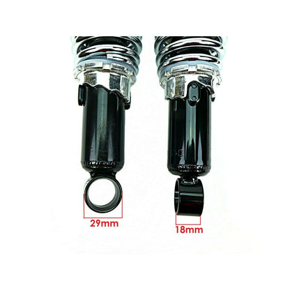 2FastMoto Adjustable Shock Absorbers Black/Chrome 325mm Eye-Eye w/Black Shroud 06-3607BCB_638123