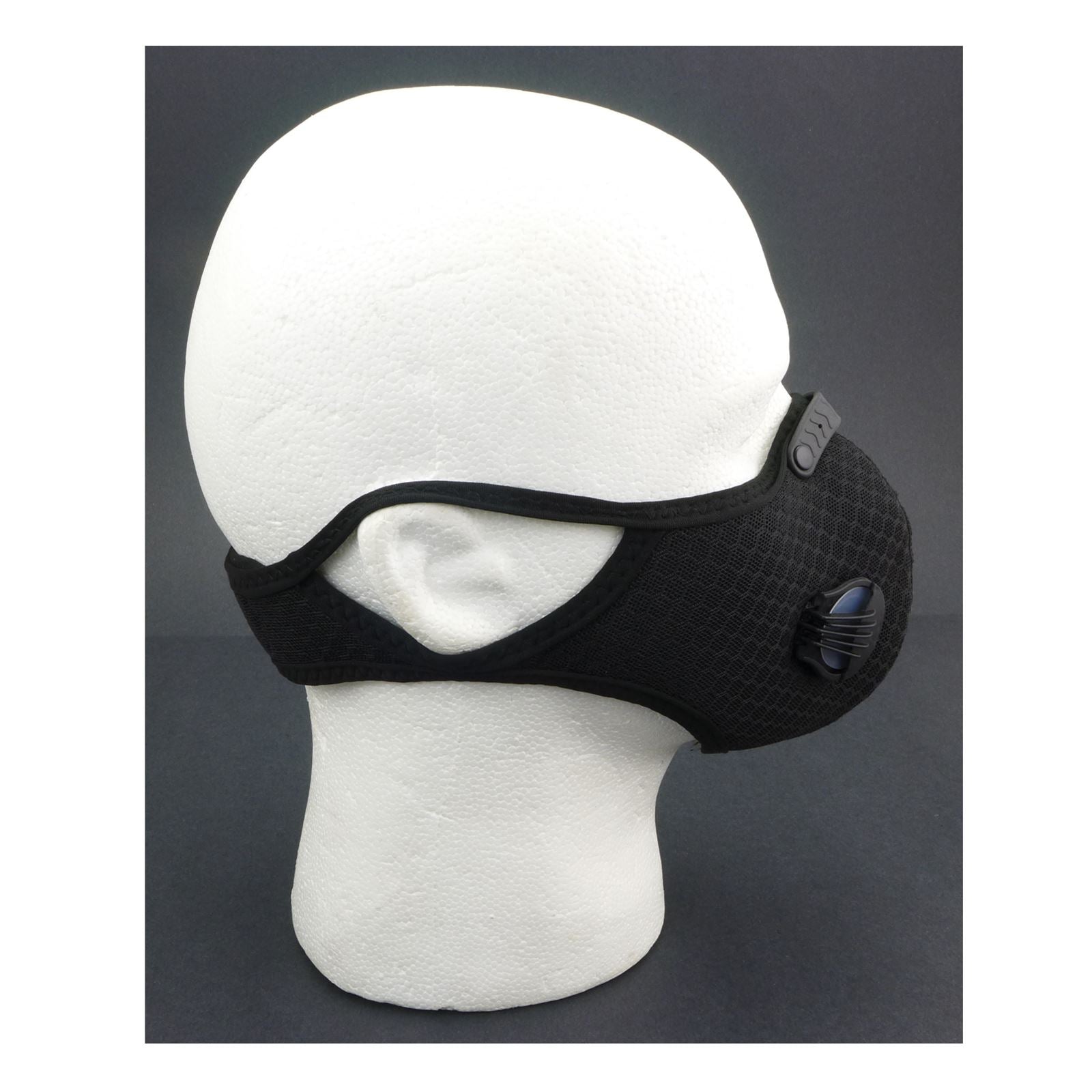 2FastMoto Motorsport Face Mask Black with Carbon Filter, Exhalation Valves 66-5010B_672215