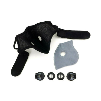 2FastMoto Motorsport Face Mask Black with Carbon Filter, Exhalation Valves 66-5010B_672217