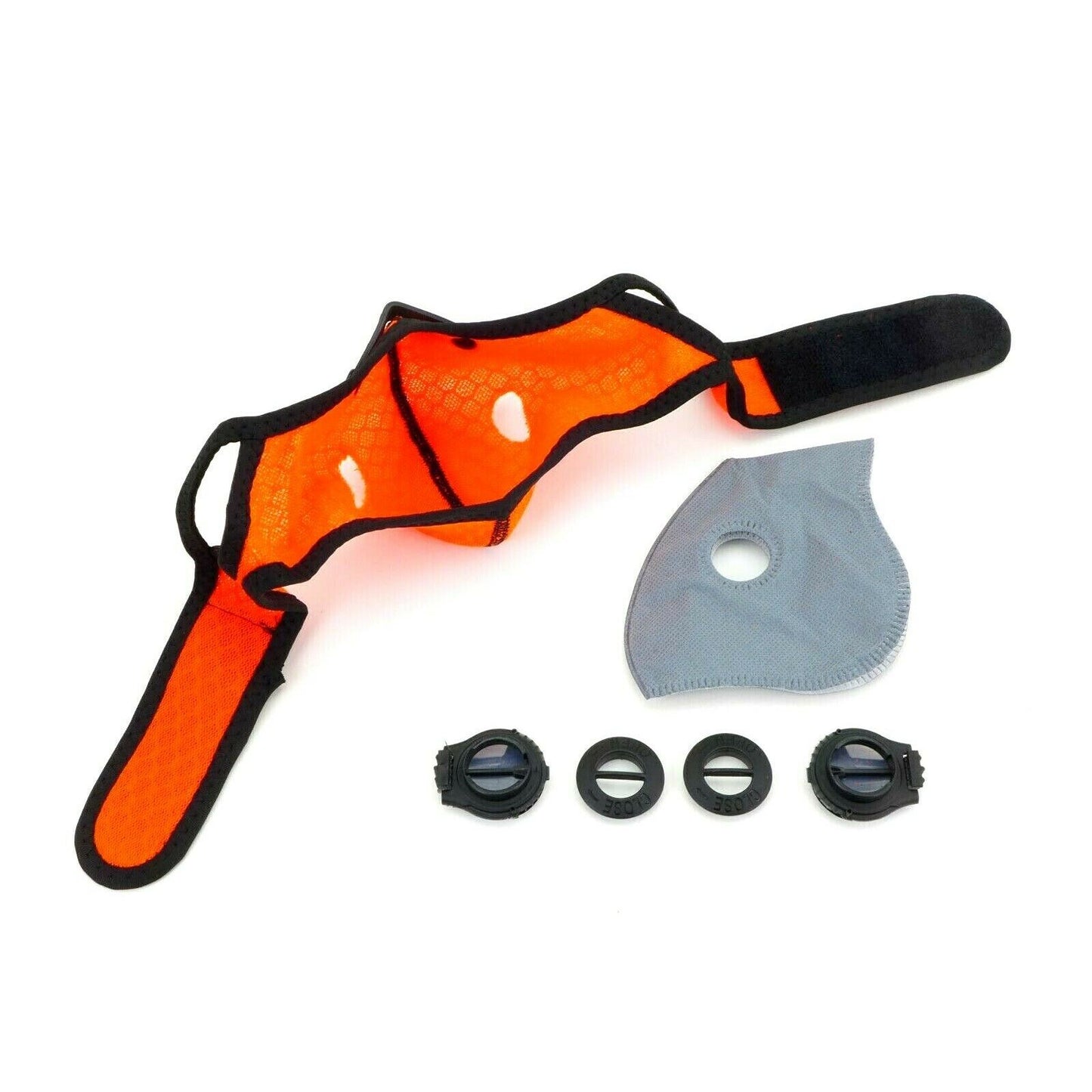 2FastMoto Red Motocross Dirt Bike Sport Mask with Filter and Exhalation Valves 66-5010OR_637728