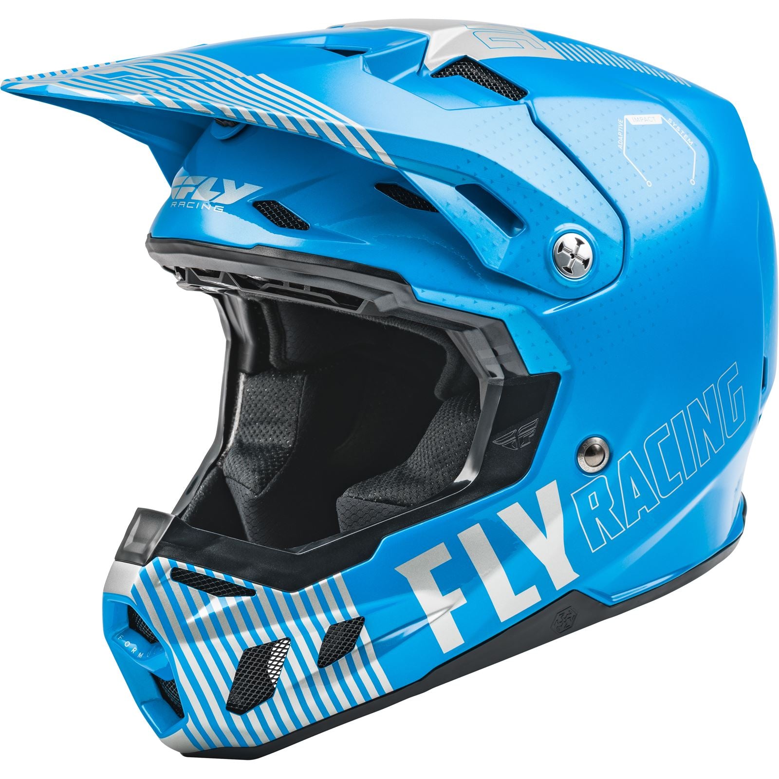 Fly Racing Formula CC Primary Helmet Blue/Grey Large [MPN: 73-4303L]_611135