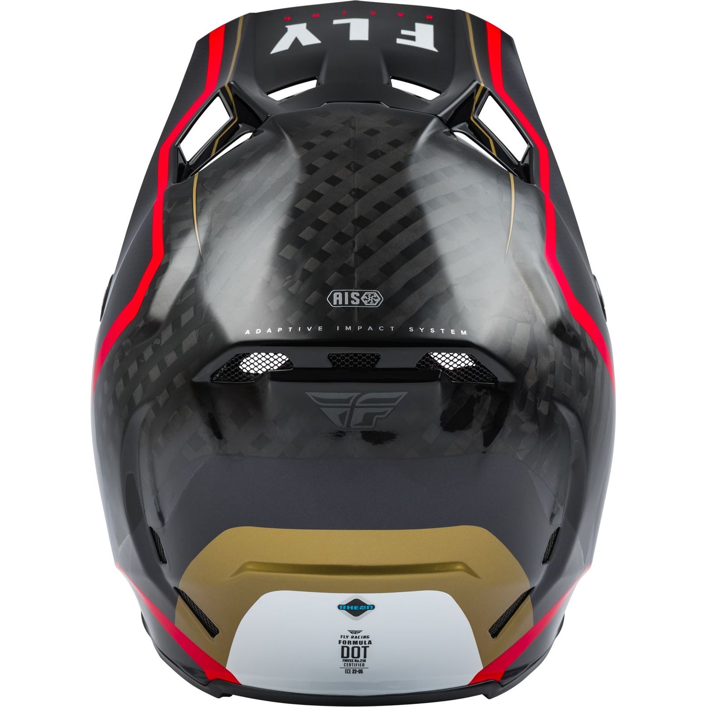 Fly Racing Formula Carbon Axon Helmet - Black/Red/Khaki_611284