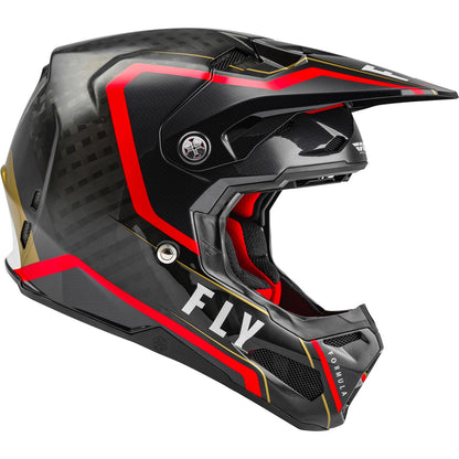 Fly Racing Formula Carbon Axon Helmet - Black/Red/Khaki_611286