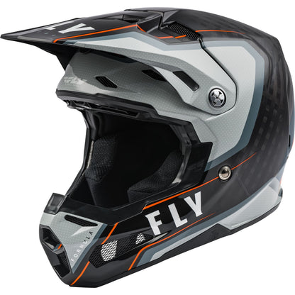 Fly Racing Formula Carbon Axon Helmet - Black/Grey/Orange - Medium [MPN: 73-4428M]_611331