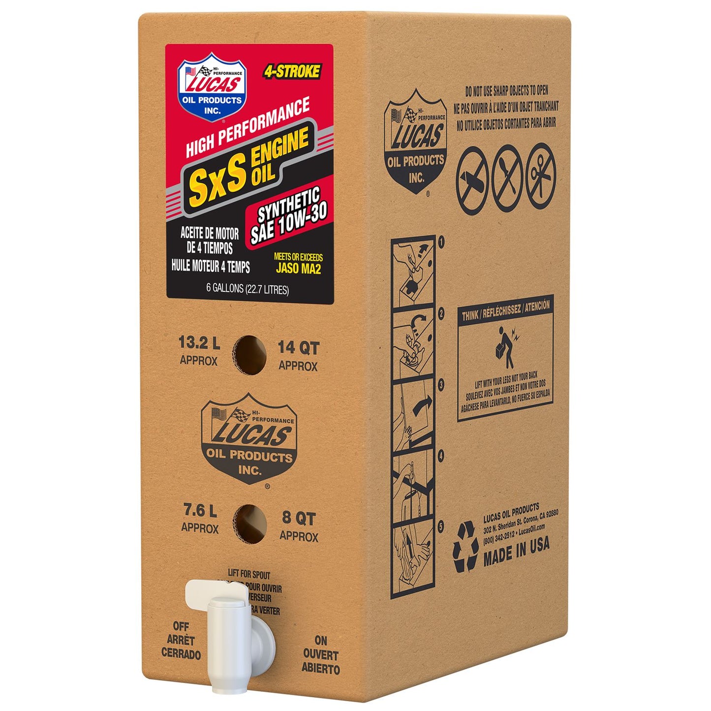 Lucas Synthetic SxS Engine Oil 5W50, 6 gal. [MPN: 18048]_611982