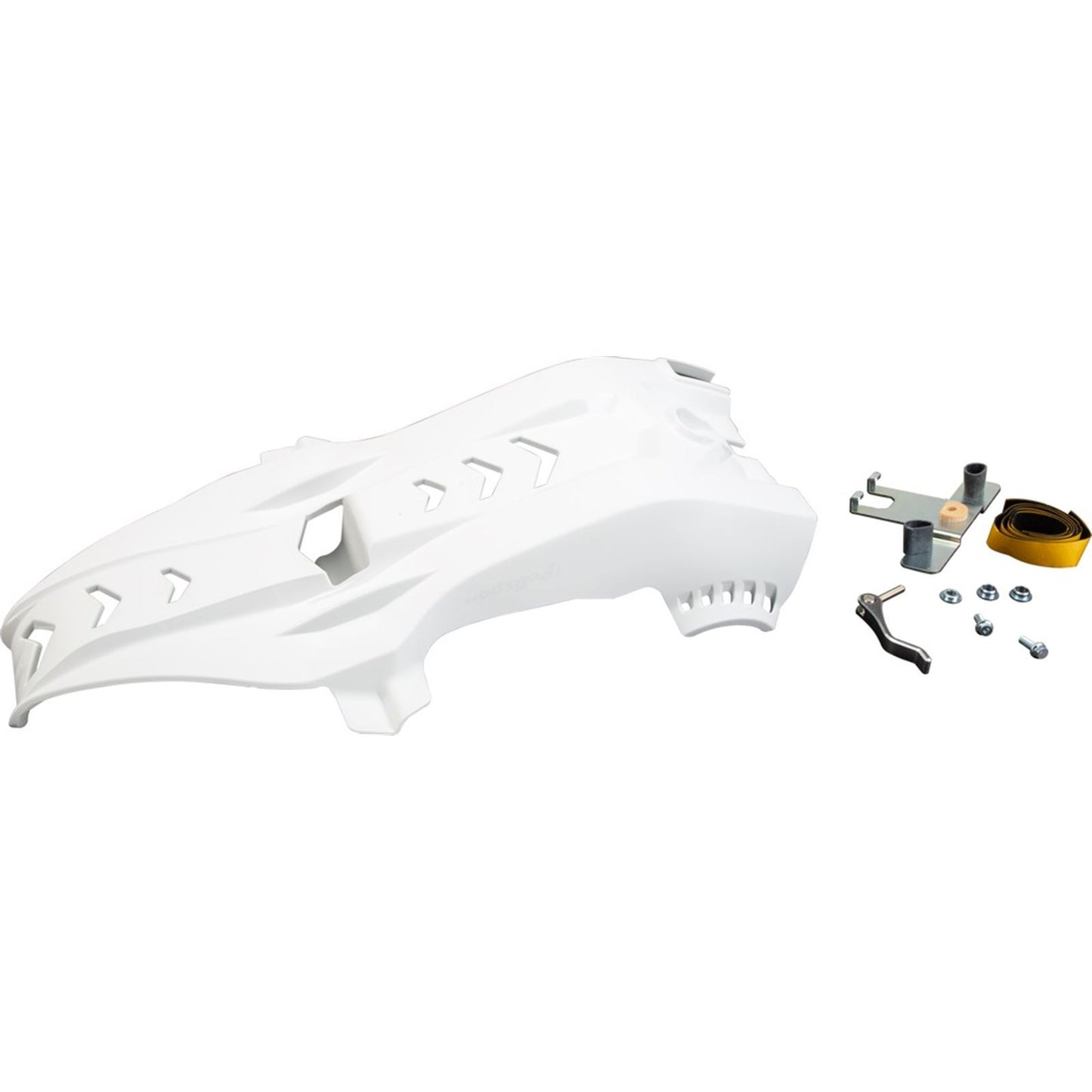 Polisport Fortress Skid Plate with Link Protector - White 8472000003_767225