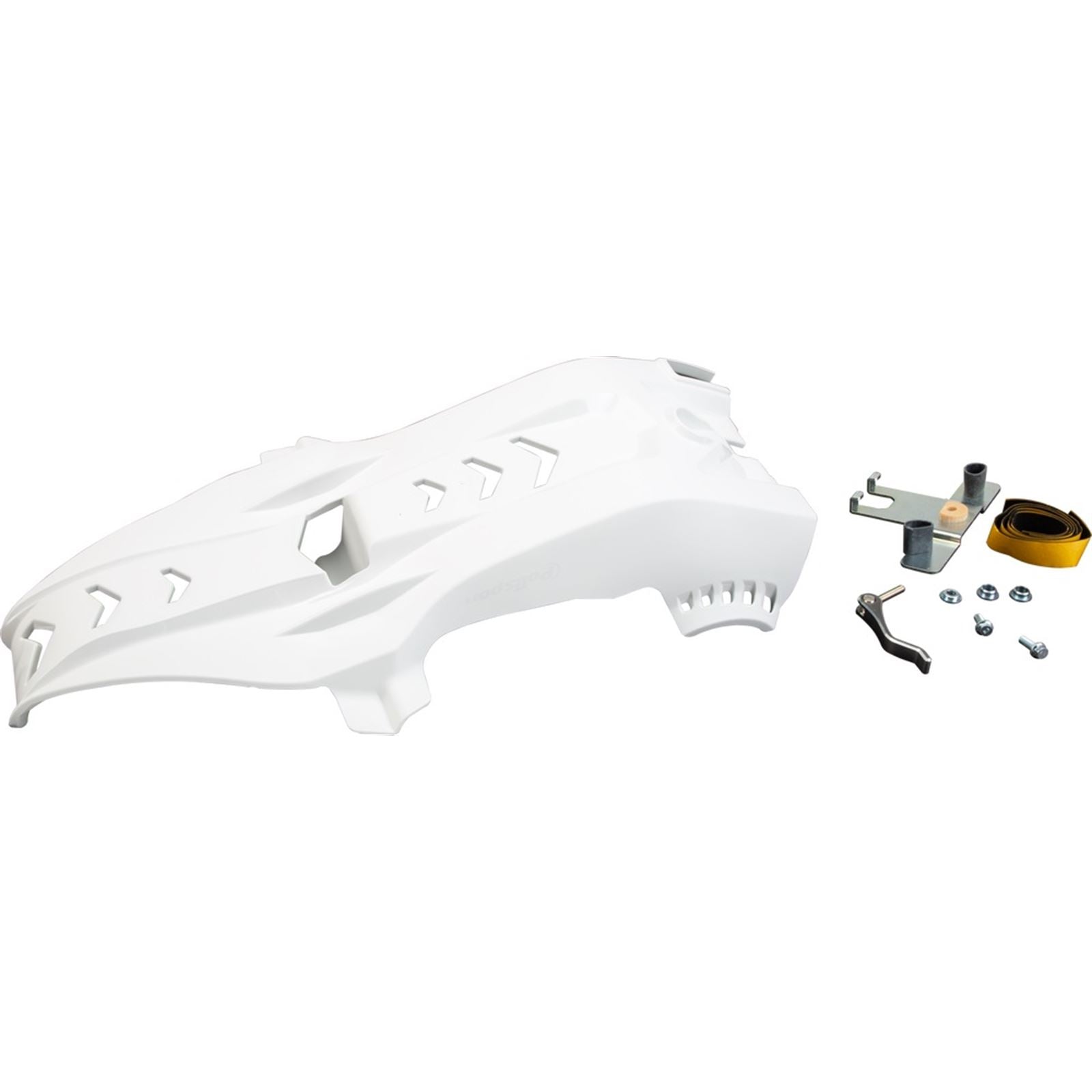 Polisport Fortress Skid Plate with Link Protector - White 8472000003_767225