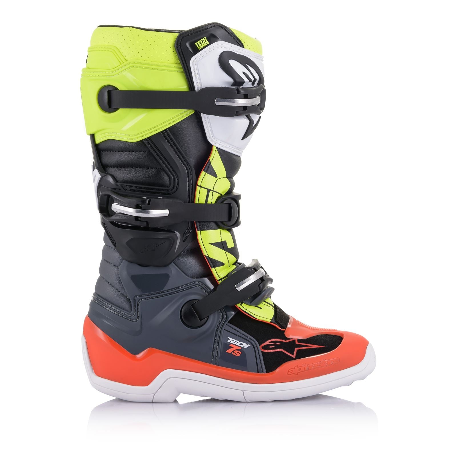 Alpinestars Tech 7S Boots - Gray/Red/Yellow_612771