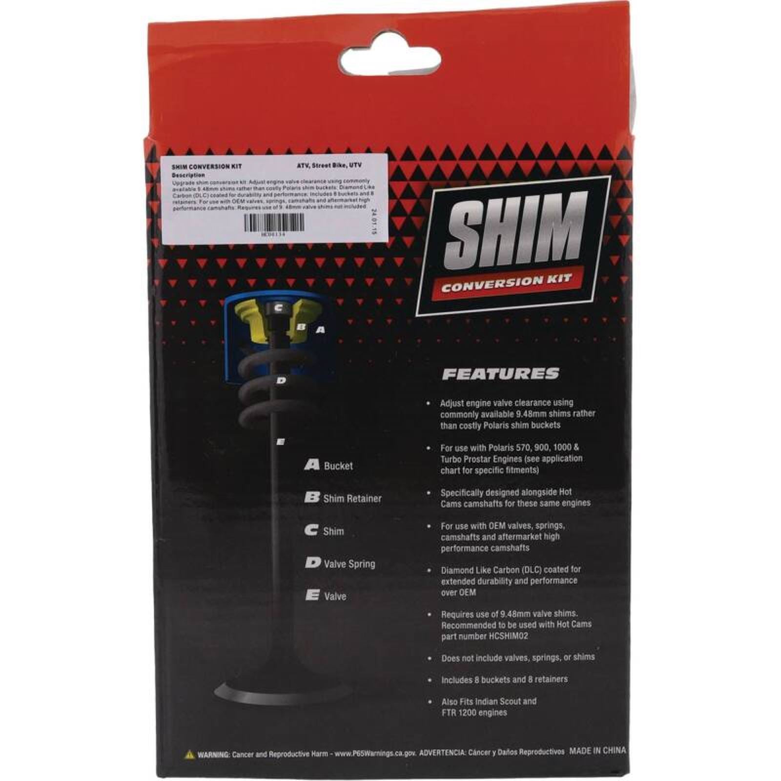 Hot Cams Shim Conversion Kit for Polaris HC00134_1648314