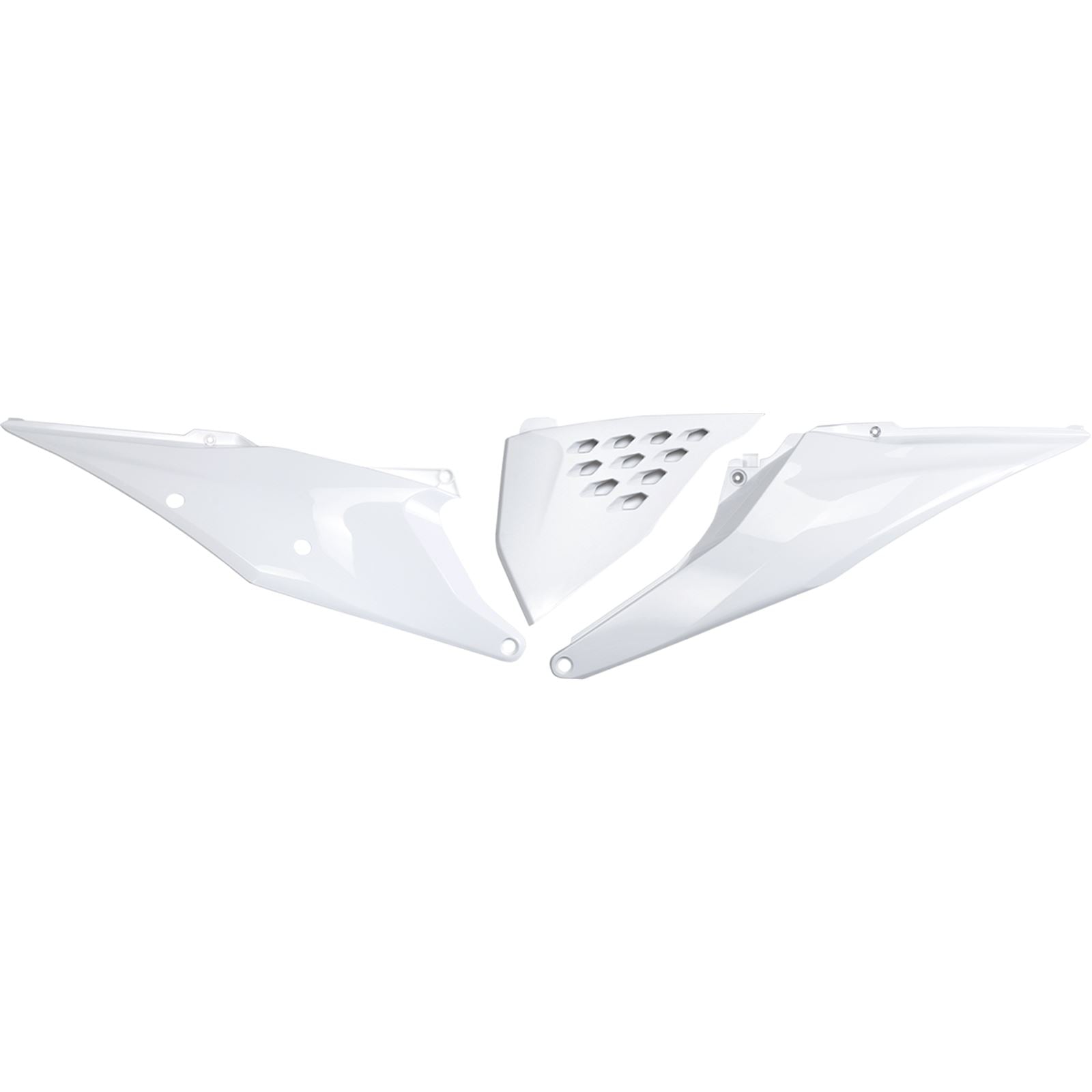 UFO Plastics Vented Side Panel for KTM- White [MPN: KT05004-042]_1089405