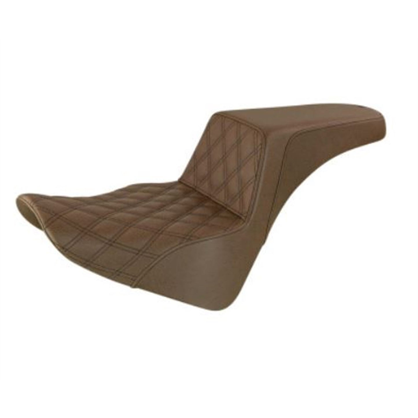 Saddlemen Step Up Seat - Driver's Lattice Stitched - Brown 818-33-172BR_639864