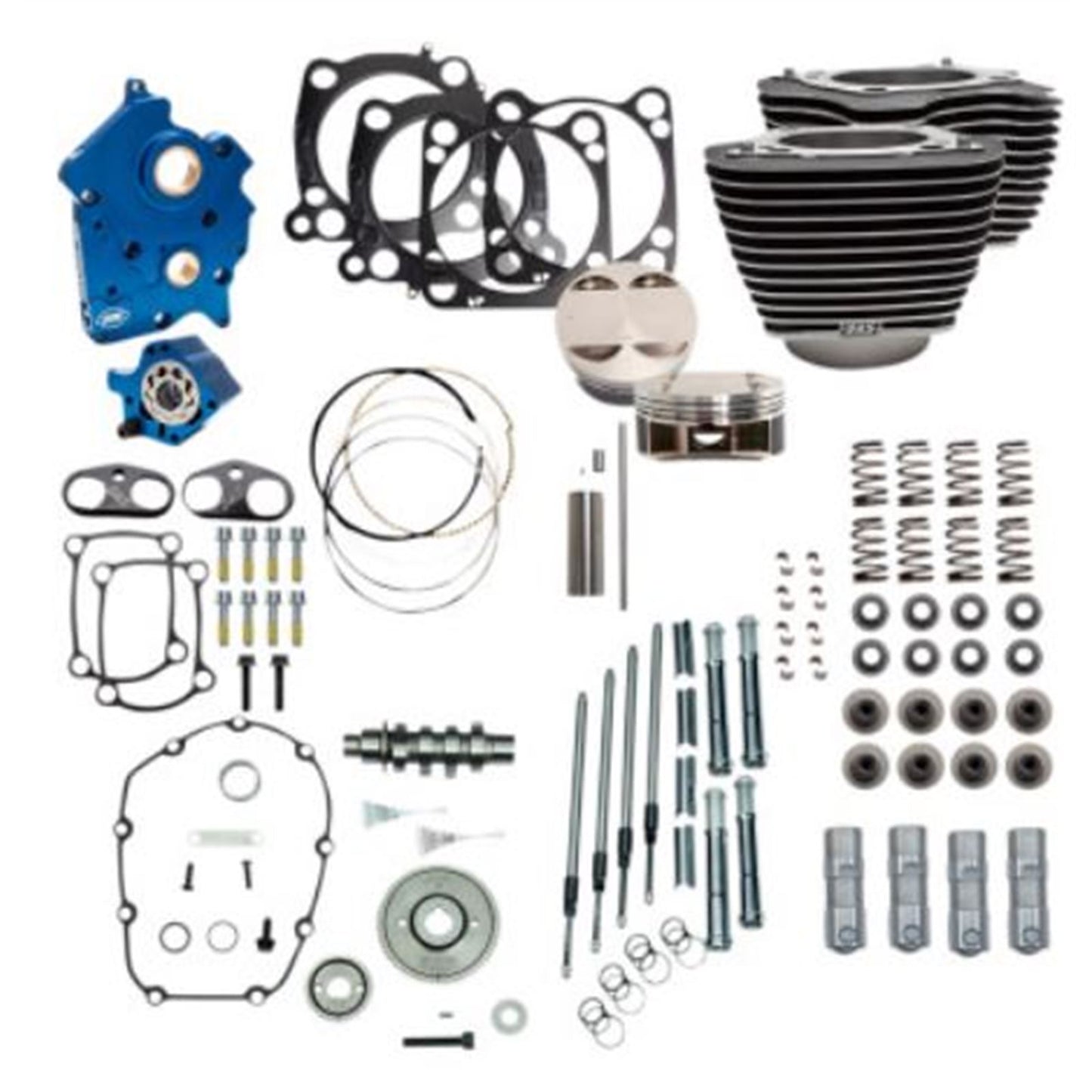 S&S Cycle Power Package - Gear Drive - Oil Cooled - Highlighted Fins - M8 310-1053A_730184