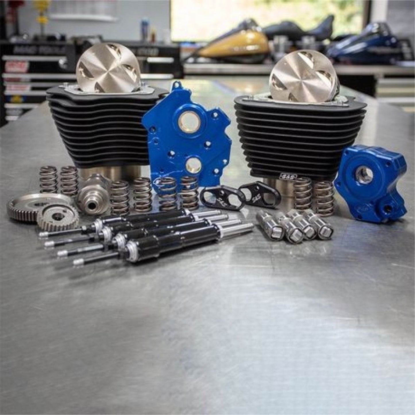 S&S Cycle Power Package - Gear Drive - Oil Cooled - Non-Highlighted Fins - M8 310-1059A_1463735