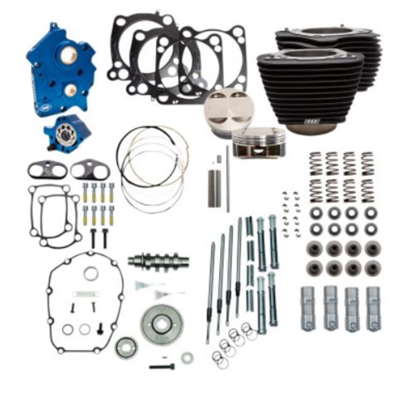 S&S Cycle Power Pack - Gear Drive with Highlighted Fins - Oil Cooled - M8 310-1106A_730198