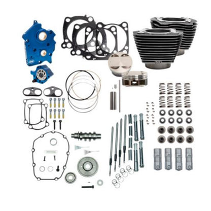 S&S Cycle Power Pack Gear Drive Highlighted Fins Black Granite Water Cooled M8 310-1108A_730199