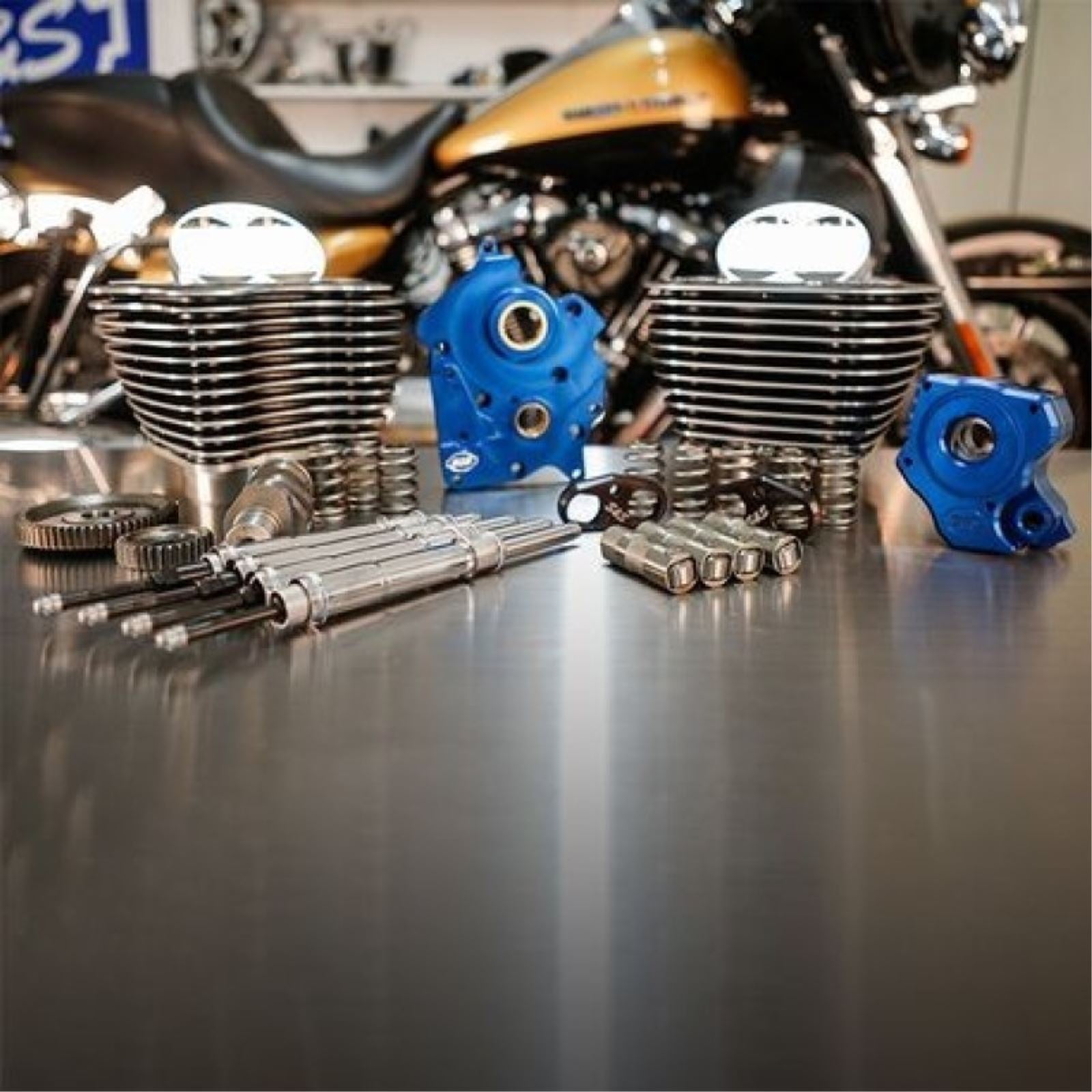 S&S Cycle Power Pack Gear Drive Highlighted Fins Black Granite Oil Cooled M8 310-1110A_1463704